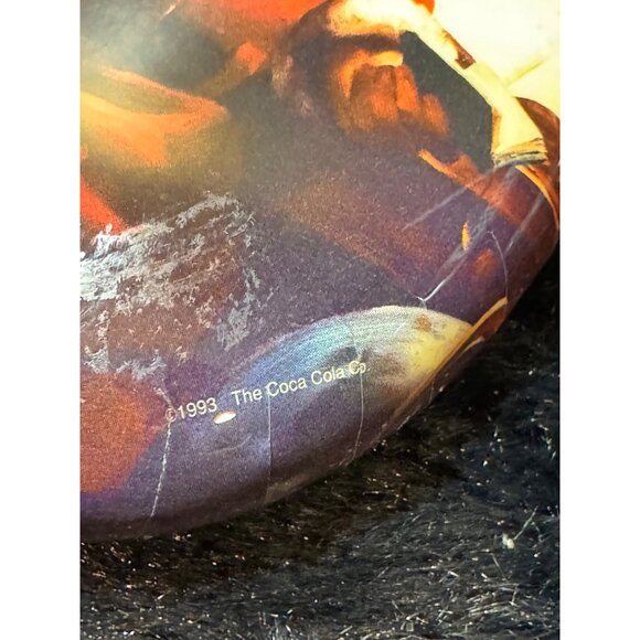 Vintage 1993 Coca-Cola Brand Santa Ornaments Set Of 4 Round And Oval - Picture 10 of 14